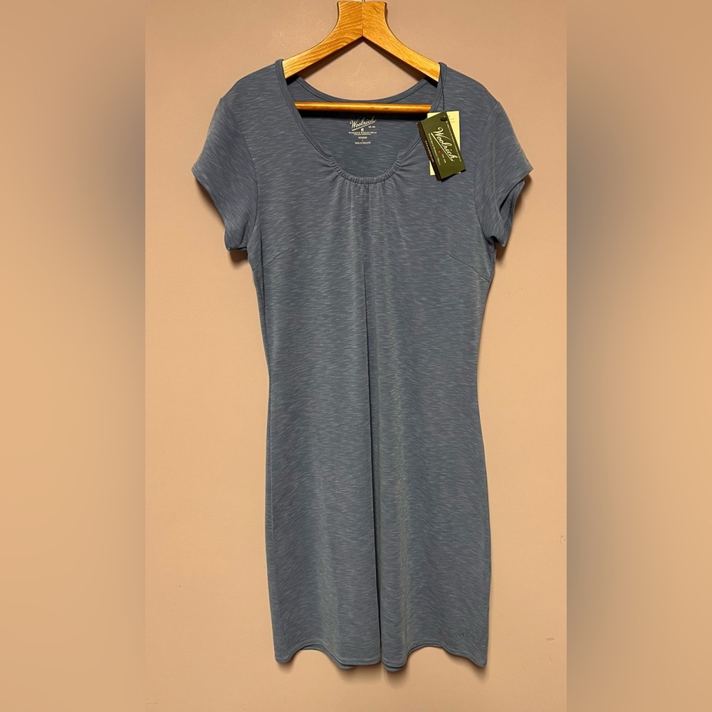 NwT WOOLRICH Dress UPF 30 Paradise TRAVEL Quick Dry WOMEN Large BLUE